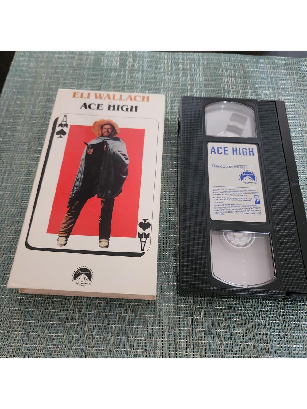 Ace High VHS Eli Wallach Spaghetti Western Paramount Video Tested Works